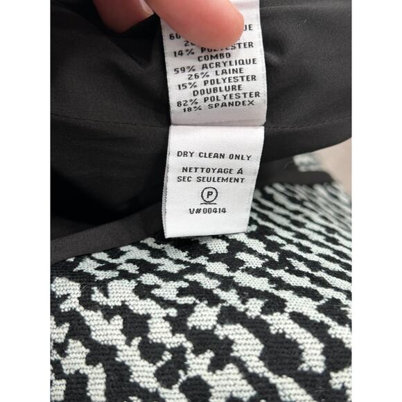 Diane Von Furstenberg Womens Nala Colorblock Tweed Coat Grey Yellow Black Size 8 - Picture 13 of 16